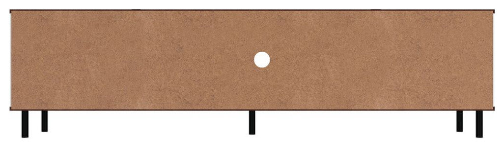 Mosholu 77.04 TV Stand in White and Nut Brown