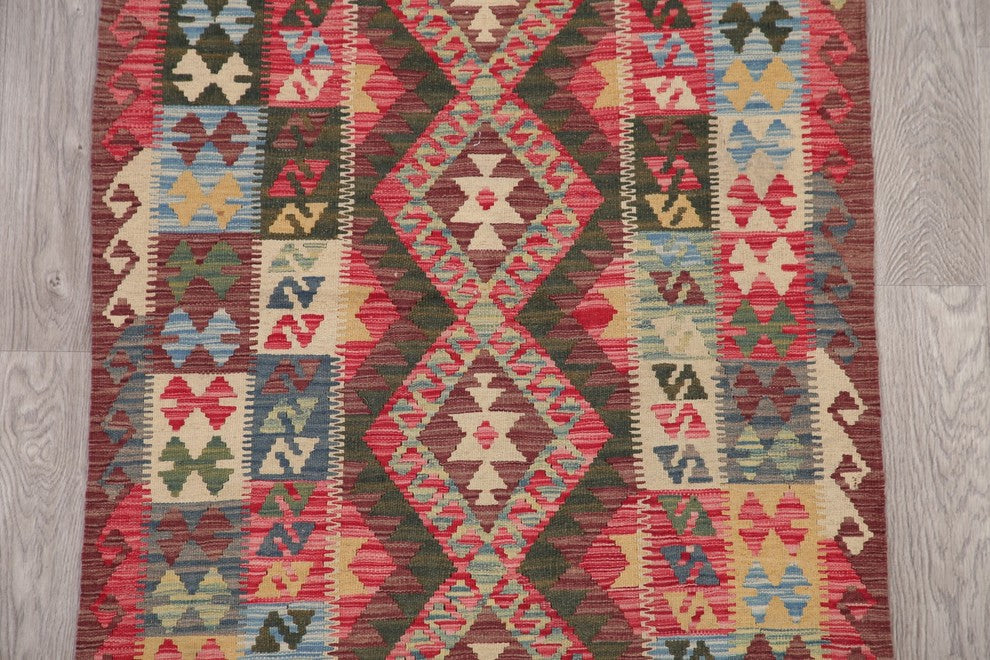 Kilim Southwestern Traditional Flat-Woven Turkish Oriental Area Rug, 4'9"X3'4"
