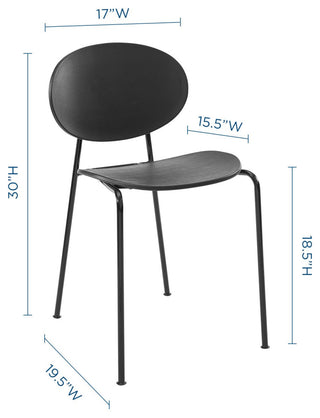 Palette Dining Side Chair Set of 2 EEI-3902-BLK