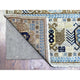 Light Gray, Hand Knotted Afghan Ersari Pure Wool Runner Rug, 2'10"x8'4"