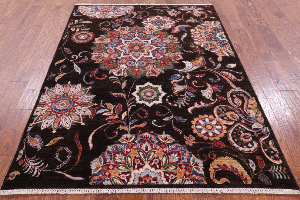 Handmade Persian Tabriz Wool Rug 5' 3" X 6' 11" Q11198