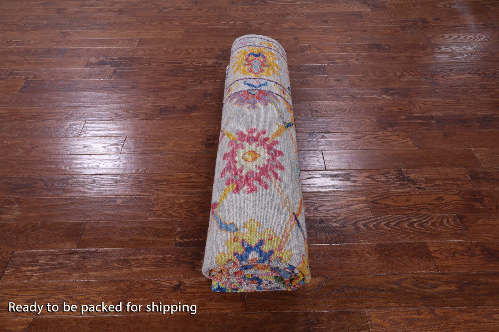 9' 1" X 11' 11" Turkish Oushak Handmade Wool Rug - Q14814