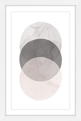 "Three Circles" Framed Painting Print