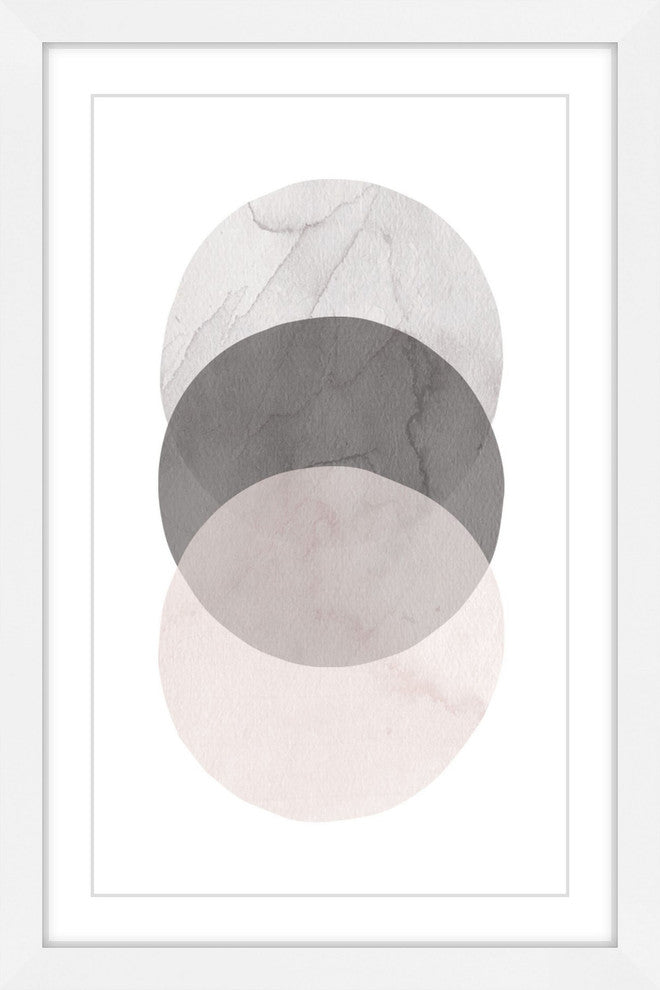 "Three Circles" Framed Painting Print