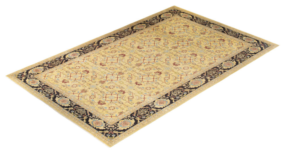 Eclectic, One-of-a-Kind Hand-Knotted Area Rug Green, 10'0"x16'0"