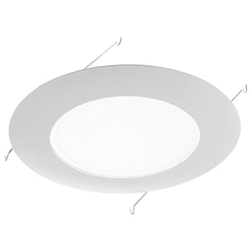 NICOR 6" Flat Albalite Recessed Shower Trim, White