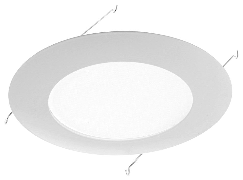 NICOR 6" Flat Albalite Recessed Shower Trim, White