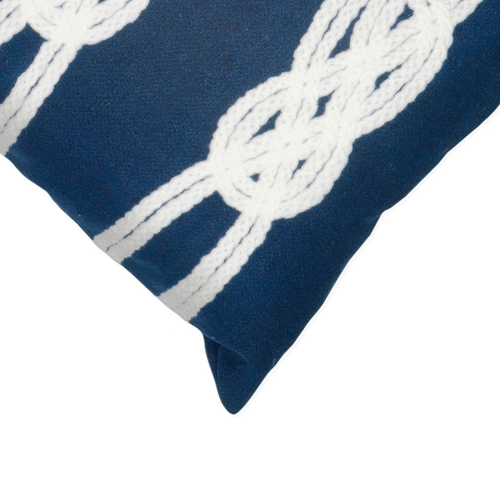 Visions II Double Knot Pillow, Navy, 12"x20"