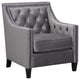 Catania Modern / Contemporary Accent Arm Chair in Gun Metal Finish