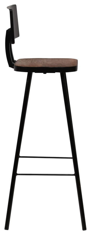 vidaXL Bar Stools 2 pcs Solid Reclaimed Wood