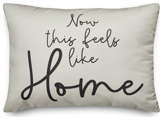 White Feels Like Home 14x20 Indoor/Outdoor Pillow