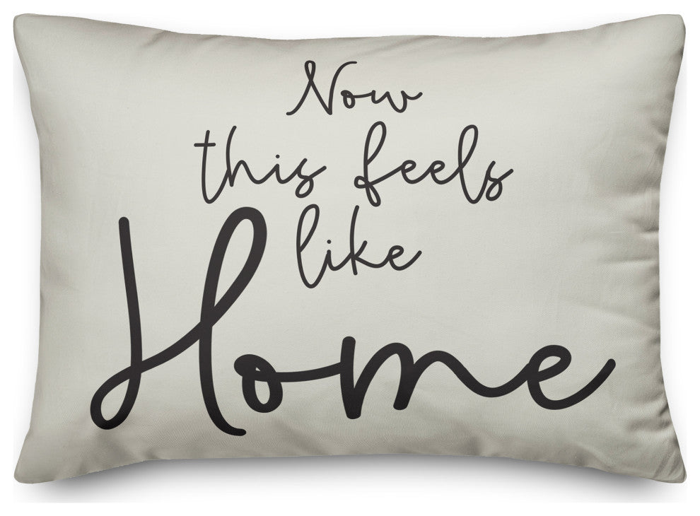 White Feels Like Home 14x20 Indoor/Outdoor Pillow