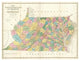 "Map of Virginia, Maryland and Delaware, 1839" Print by David H. Burr, 42"x32"