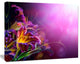 Flowers on Purple Background, Floral Canvas Art Print, 20"x12"