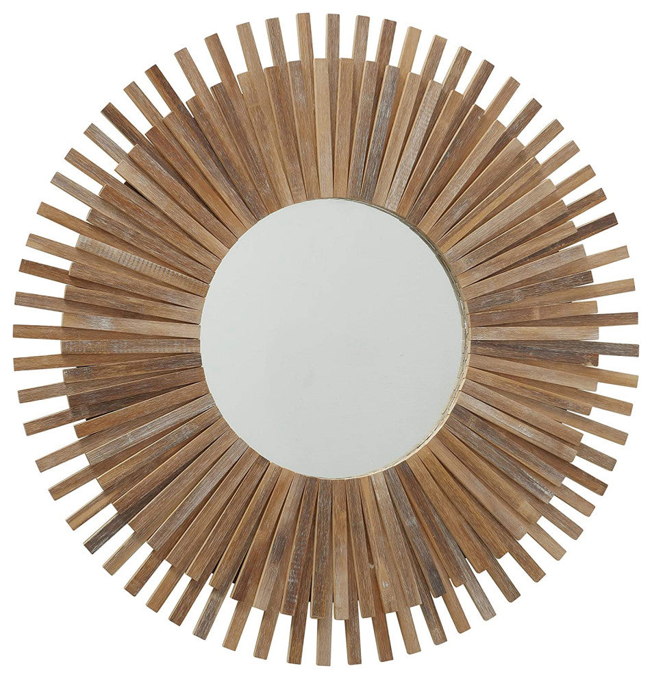 Bamboo Burst Mirror, 29.5 Inches