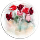 Rose Floral Watercolor Illustration, Animal Round Wall Art, 23"