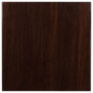 36' Square Resin Walnut Table Top