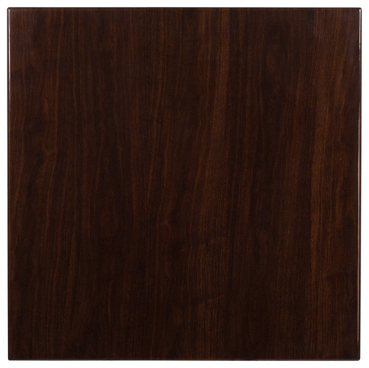 36' Square Resin Walnut Table Top