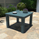 Square 42x42 Dining Table, Weathered Acorn, Nantucket Blue