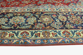 Fine Vintage Distressed Justin Red/Navy Rug, 10'5x16'7