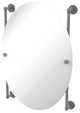 Dottingham Oval Frameless Rail Mounted Mirror, Matte Gray