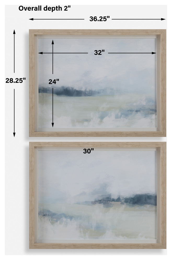 Uttermost Breezy Vista Framed Prints, Set of 2
