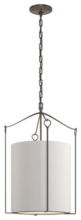 Bow Tall Pendant, Oil Rubbed Bronze, Flax Shade