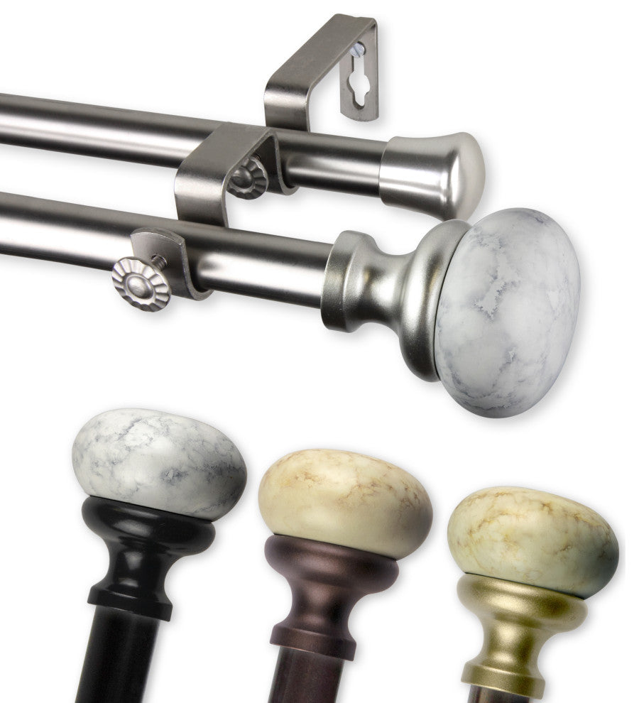 Creola 13/16" Double Curtain Rod Cocoa