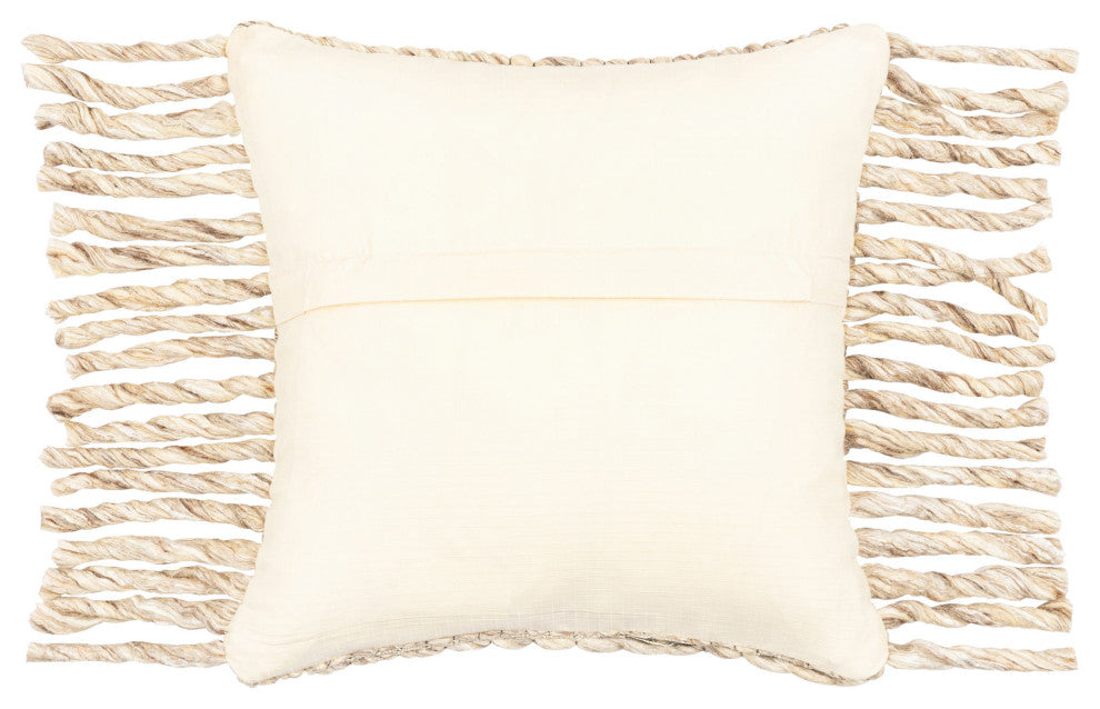 Surya Narvik Brown Pillow Shell With Polyester Insert 13"H X 20"W