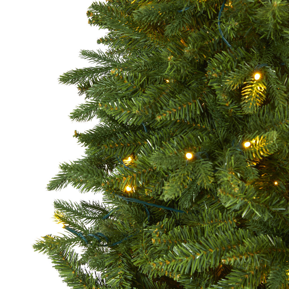 7'' New Hampshire Fir Artificial Christmas Tree With 450 Clear LED Lights