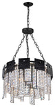 Glacier 6 Light Down Chandelier With Polished Nickel Finish