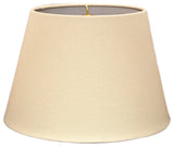 Tapered Shallow Drum Hardback Lampshade, Linen Eggshell, 14x20x13