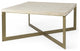 Light Brown Wood And Metal Coffee Table