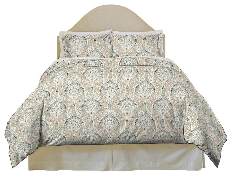 Pointehaven 200TC Printed Percale Duvet Set