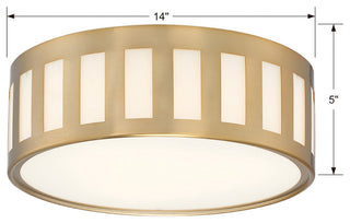 Crystorama KEN-2203-VG, 3-Light Ceiling Mount, Vibrant Gold