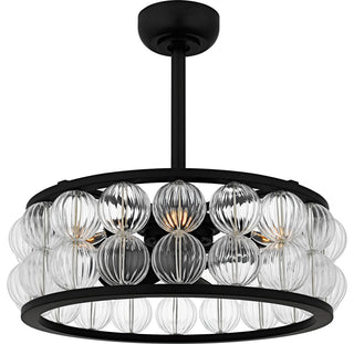 Quoizel TRK3123 Terrarock 12" 3 Blade Indoor Ceiling Fandelier - Matte Black