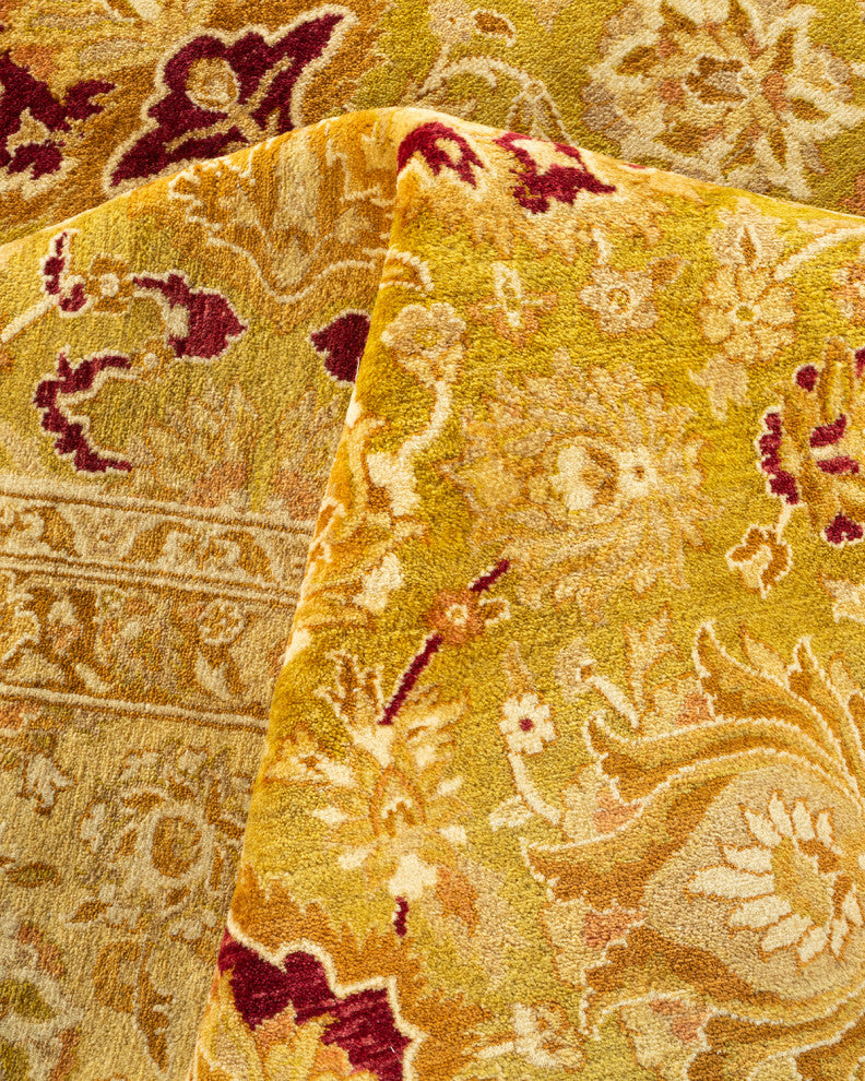 Shinde One-of-a-Kind Hand-Knotted Area Rug Green, 10'2"x13'10"