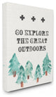 "Go Explore The Great Outdoors Tree" 24x30, Large Stretched Canvas Wall Art