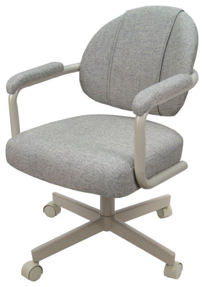 M-70 Caster Swivel Tilt Kitchen Chair with Wheels, Portwood Ash - Beige
