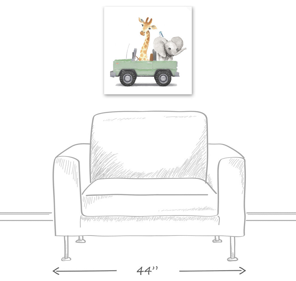 Cruisin Animals 20"x20" Canvas Wall Art