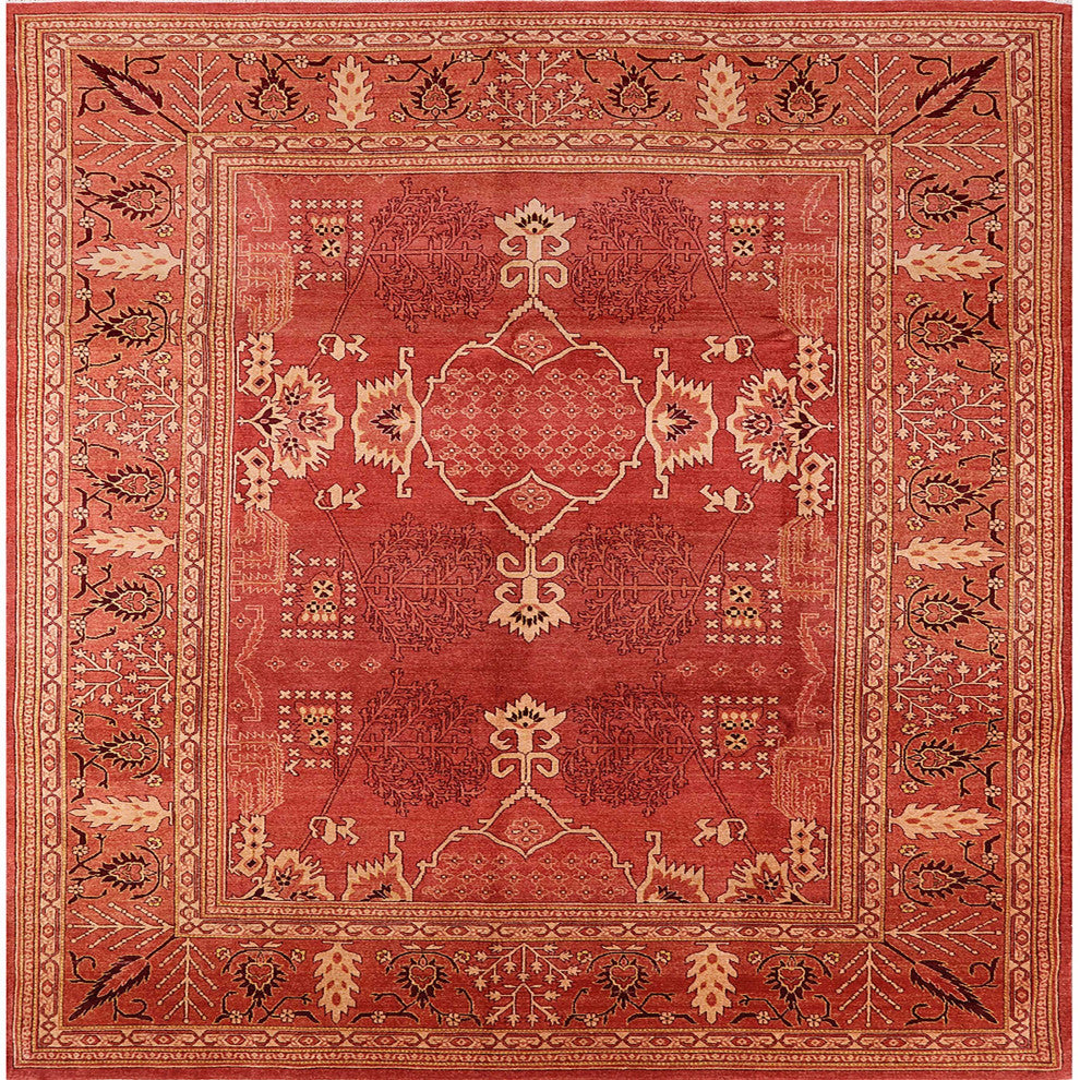 Ahgly Company Indoor Square Mid-Century Modern Area Rugs, 5' Square