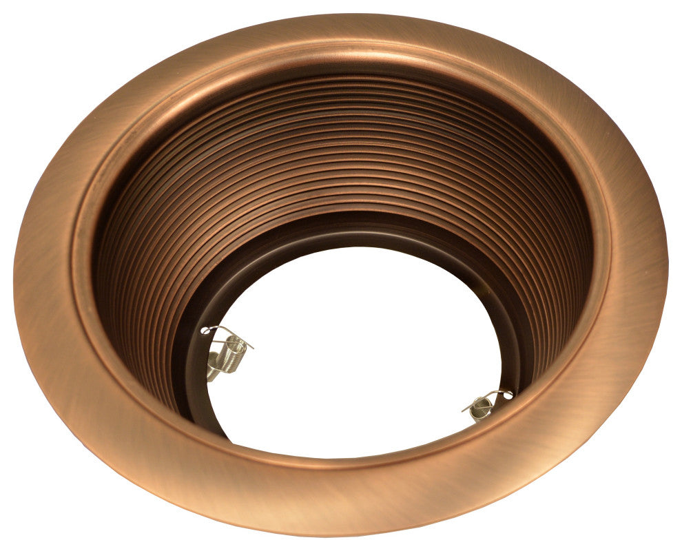NICOR 6 inch White Recessed Baffle Trim, Bronze