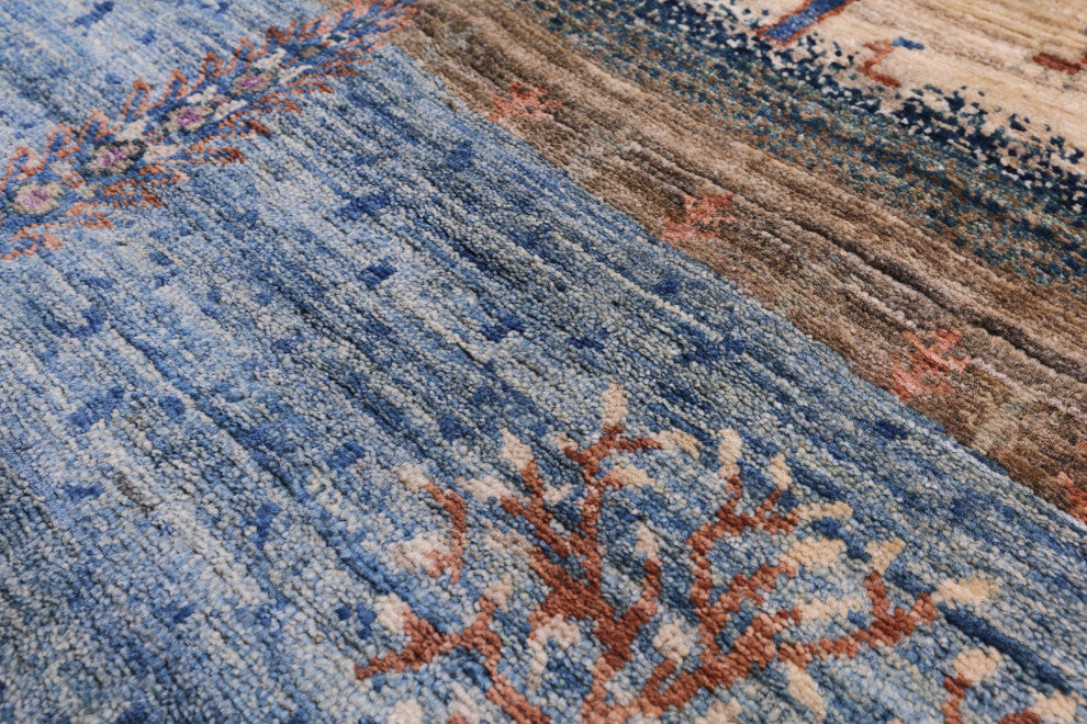 7' 10" X 9' 8" Handmade Persian Gabbeh Tribal Wool Rug Q9678