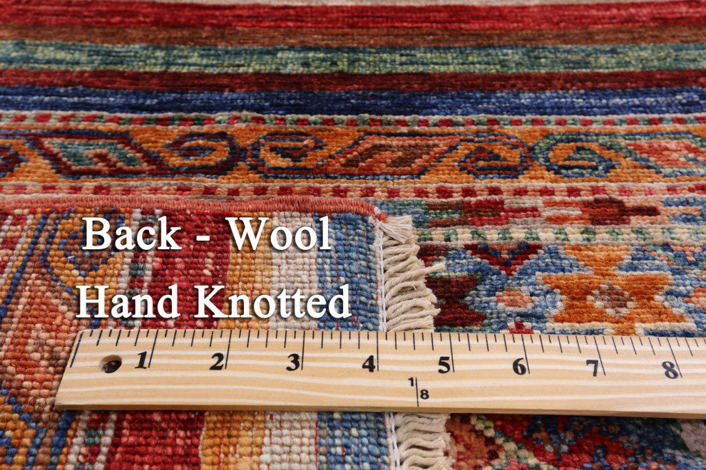 Khorjin Super Kazak Handmade Runner Rug 2' 7" X 9' 10" Q7486