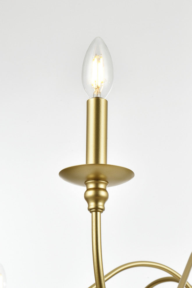 Living District Rohan 54" Chandelier in Brass