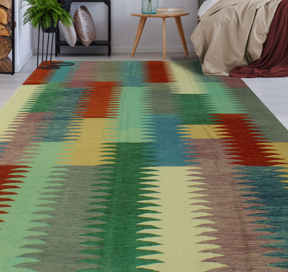Winchester Kilim Benefsha Green Rug
