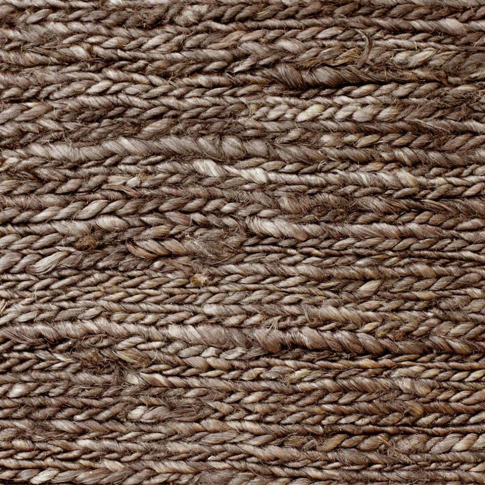 Hand Knotted Sumak Jute Eco-friendly Area Rug Solid Light Brown, [Rectangle] 5'x8'