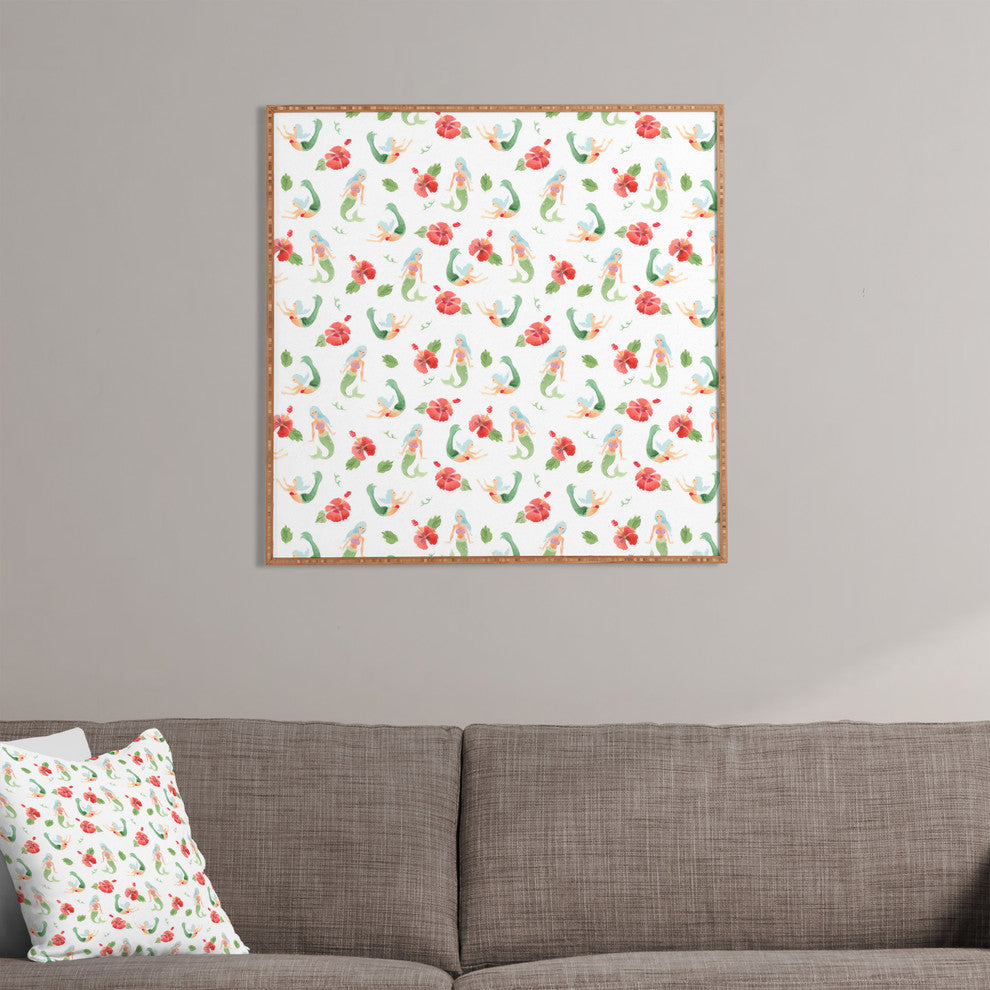 Deny Designs Wonder Forest Mystical Mermaids Framed Wall Art