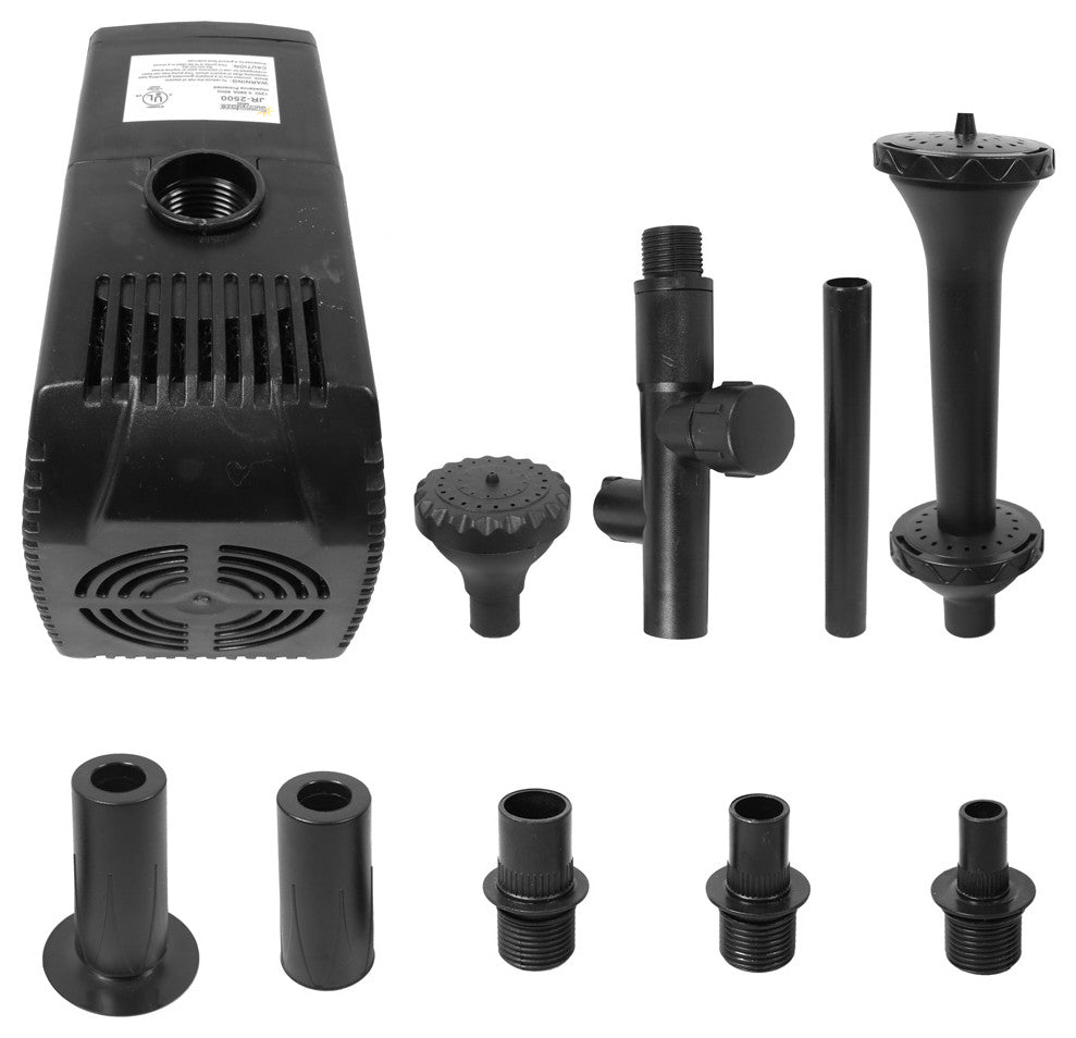 Sunnydaze 120V Electric Pond Pump With Filter and 3 Spray Heads, 660 GPH