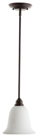 3154-186 Bryant Transitional Light Pendant, Oiled Bronze With Satin Opal